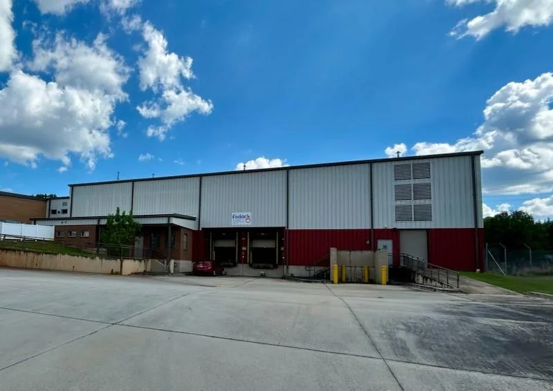 Exterior and loading area of the FODAC Griffin warehouse